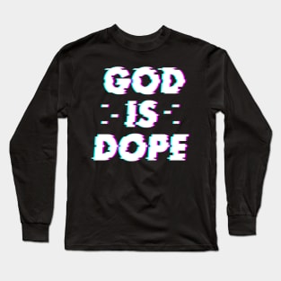 GOD IS DOP , Christian Jesus Faith Believer , optical illusion Long Sleeve T-Shirt